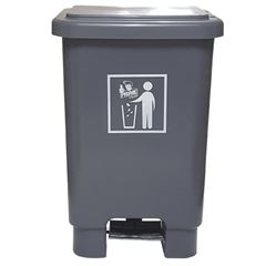 LIXEIRA COM PEDAL 100L CINZA PRIME PRO