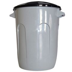 DEPOSITO PLASTICO JAGUAR 60L CINZA COM TAMPA