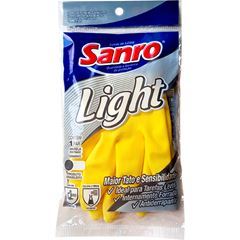 LUVA AMARELA MULTIUSO LIGHT TAMANHO M SANRO