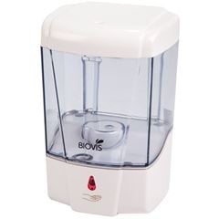 SABONETEIRA BRANCA AUTOMATICA COM RESERVATORIO LIQUIDO GEL BIOVISIUM