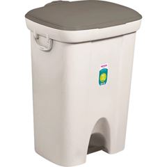 LIXEIRA COM PEDAL 72LTS CINZA SANREMO