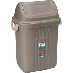LIXEIRA TAMPA BASCULANTE CINZA ESCURO 19LT SANREMO