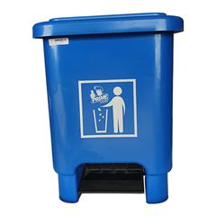 LIXEIRA COM PEDAL 15L AZUL PRIME PRO