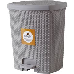 LIXEIRA QUADRADA COM PEDAL AREIA 14,5L NATURALLE RATTAN