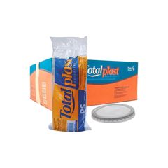 TAMPA PLASTICA PARA COPO ISOPOR TPT-480ML 10X50 UNIDADES