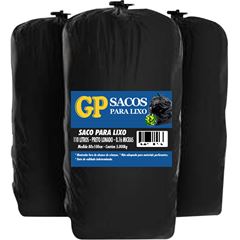 SACO LONADO PRETO 110 LITROS COM 5KG GOIAS PLASTICOS