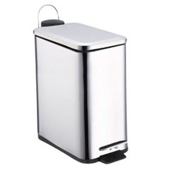LIXEIRA COM PEDAL INOX QUADRADA 5LT MOOD NOBRE 