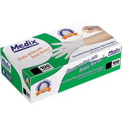 LUVA LATEX SEM PO TAMANHO PP COM ANVISA MEDIX BRASIL CAIXA COM 100 UNIDADES 
