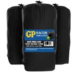 SACO LONADO PRETO 200 LITROS COM 5KG GOIAS PLASTICOS