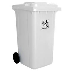 CONTAINER PLASTICO 240L SEM PEDAL BRANCO PRIME PRO