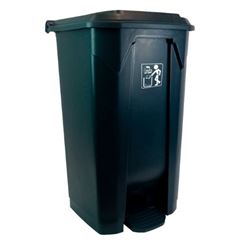 LIXEIRA COM PEDAL 100LTS PRETA PRIME PRO