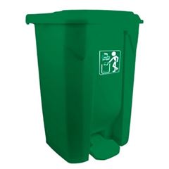 LIXEIRA COM PEDAL 100LTS VERDE PRIME PRO