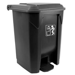 LIXEIRA COM PEDAL 80LTS CINZA PRIME PRO