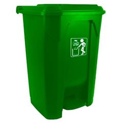LIXEIRA COM PEDAL 80LTS VERDE PRIME PRO