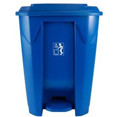 LIXEIRA COM PEDAL 50LTS AZUL PRIME PRO