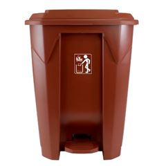 LIXEIRA COM PEDAL 50LTS MARROM PRIME PRO