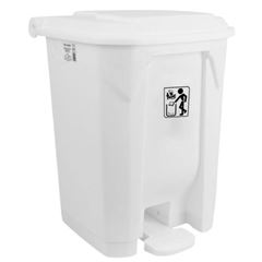 LIXEIRA COM PEDAL 30LTS BRANCA PRIME PRO