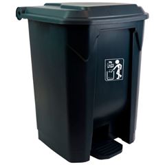LIXEIRA COM PEDAL30LTS PRETA PRIME PRO