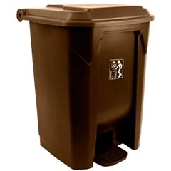 LIXEIRA COM PEDAL 15LTS MARROM PRIME PRO