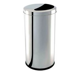 LIXEIRA INOX TAMPA MEIA-LUA REFERENCIA 3063/205 8LT