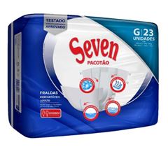 FRALDA SEVEN MASTER PACOTAO TAMANHO G 23 UNIDADES