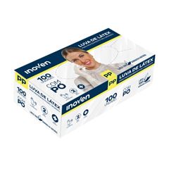 LUVA LATEX TAMANHO PP COM 100 UNIDADES ANVISA COM PO INOVEN