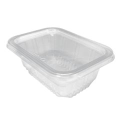 POTE TRANSPARENTE 250ML PP RETANGULAR COM TAMPA 20 UNIDADES COPOBRAS