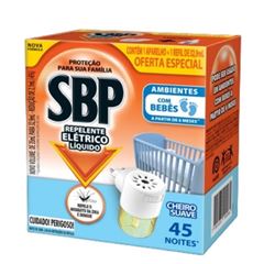 APARELHO REPELENTE  ELETRICO LIQUIDO REFIL CHEIRO SUAVE 35ML SBP