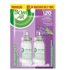 REFIL PURIFICADOR CAMPOS DE LAVANDA COM 2 UNIDADES CLICK 12ML