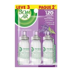 REFIL PURIFICADOR CAMPOS DE LAVANDA COM 3 UNIDADES CLICK 12ML