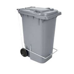 CONTEINER PLASTICO 240LT CINZA COM PEDAL PRIMEPRO