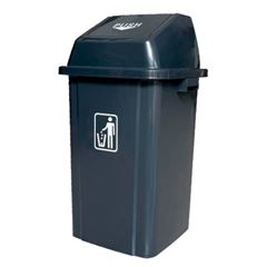LIXEIRA TAMPA BASCULANTE CINZA 100LT PRIMEPRO 