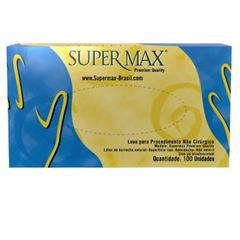 LUVA LATEX TAMANHO P COM 100 UNIDADES COM PO COM ANVISA SUPERMAX