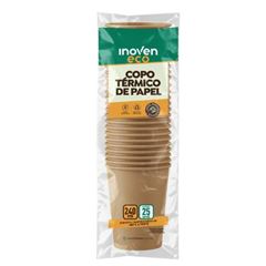 COPO DE PAPEL KRAFT 240ML COM 25 UNIDADES INOVEN
