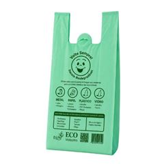 SACOLA PLASTICA VERDE BIODEGRADAVEL BIO 50X60 VOLTE SEMPRE SEGPLAST