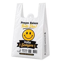 SACOLA PLASTICA BRANCA BIODEGRADAVEL BIO 38X50 VOLTE SEMPRE SEGPLAST