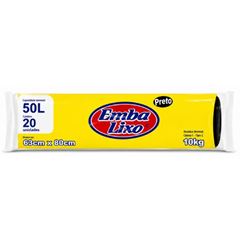 SACO PRETO 50 LITROS 1X20 UNIDADE PARA LIXO ROLO EMBALIXO
