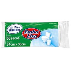 SACO TRANSPARENTE 10LITROS 1X50 PIA E BANHEIRO ROLO EMBALIXO