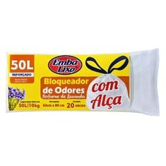 SACO BRANCO 50 LITROS PERFUMADO 1X20 UNIDADES LIXO COM ALCA EMBALIXO