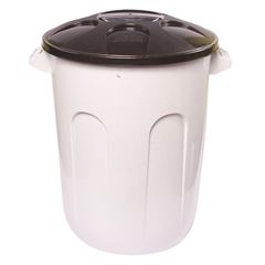 DEPOSITO  PLASTICO JAGUAR 30LTS REFERENCIA.090 BCO COM TAMPA