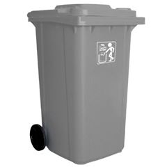 CONTAINER PLASTICO 240L SEM PEDAL CINZA PRIME PRO