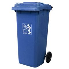 CONTAINER PLASTICO 120LT SEM PEDAL AZUL PRIME PRO