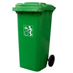 CONTAINER PLASTICO 120L SEM PEDAL VERDE PRIME PRO