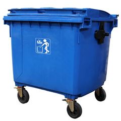 CONTAINER PLASTICO 1100L AZUL SEM PEDAL PRIME PRO
