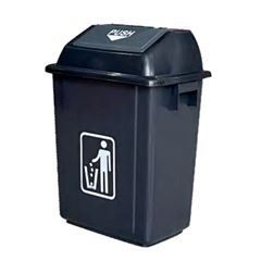 LIXEIRA TAMPA BASCULANTE CINZA 60LT PRIMEPRO 