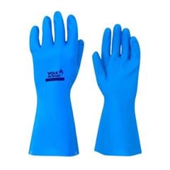 LUVA NITRILICA AZUL SEM FORRO TAMANHO P VOLK 