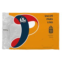 SACO BRANCO 110L REFORCADO PARA LIXO PRIME PRO 100 UNIDADES